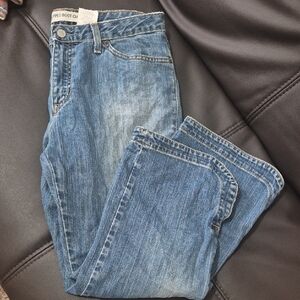 Blue Bootcut Jeans, Cropped With Cutest Hem